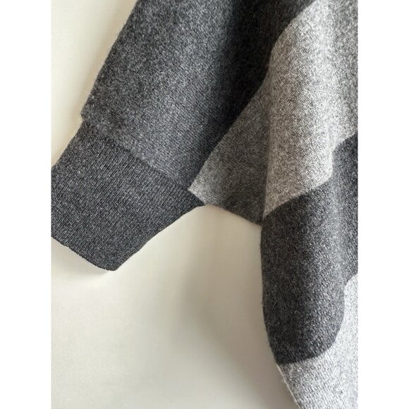 VINCE Dolman Sleeve 100% Cashmere Tunic Boxy Sweater Womens XS/S Gray Colorblock - Picture 6 of 8